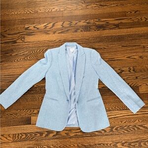 J. Crew Herringbone Sky Blue Women's Blazer MINT CONDITION